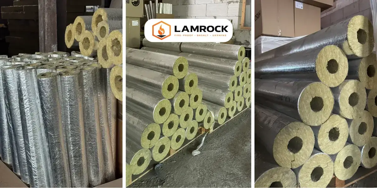 Базальтові циліндри Lamrock для утеплення труб та вентиляції